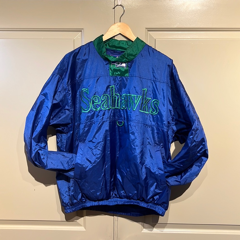 Mens Large Seattle Seahawks Pullover - NFL Game Day by Fans Gear